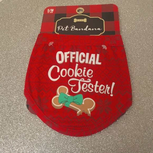 Woof Pet Bandana Official Cookie Tester Adjustable Neck Small-Medium Dog New OOS - Picture 4 of 9